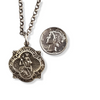 heavy detailed sterling vintage St Christopher 4 way spiritual medal