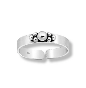 bubble TOE ring - sterling silver