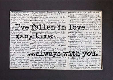 love fallen print