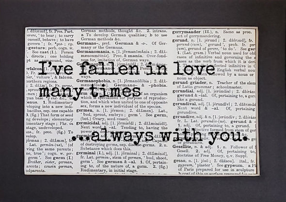 love fallen print