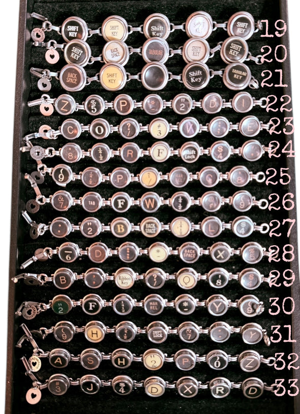 typewriter key bracelet 19 - 33