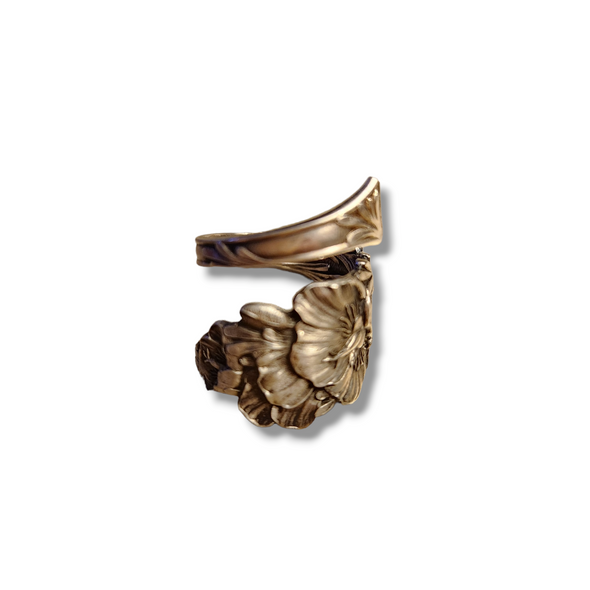 sterling floral wrap ring