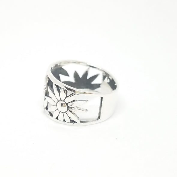 large sunflower ring - r105