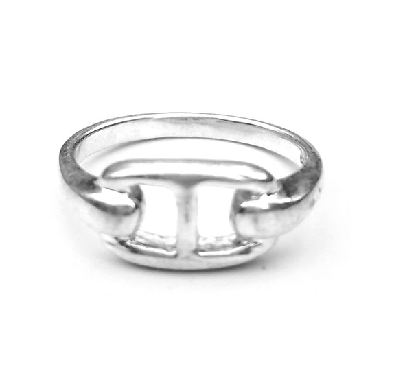 silver buckle ring