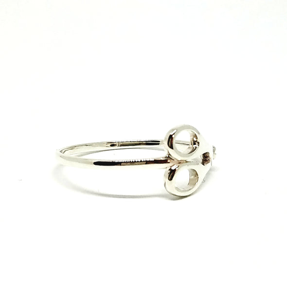 sterling silver scissors ring - r103