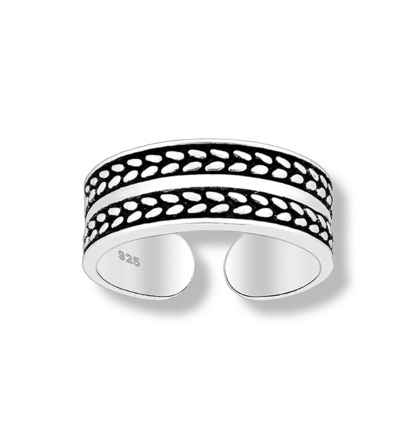 band TOE ring - tr113 - sterling silver