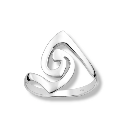 swirly sterling ring - r128