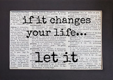changes your life print