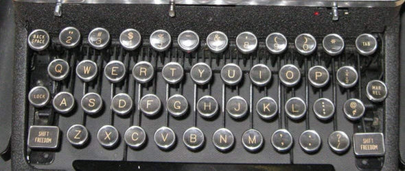 typewriter key pendant ~ sterling