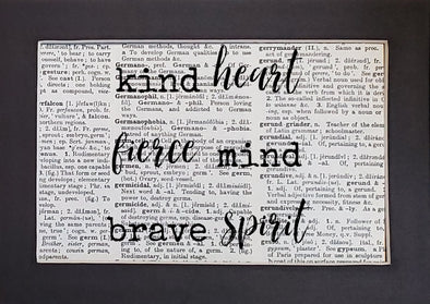 kind heart print