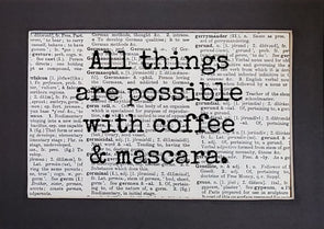 mascara & coffee print