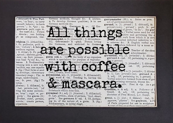 mascara & coffee print