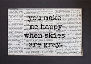 skies are gray print