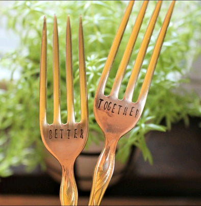 wedding anniversary fork set