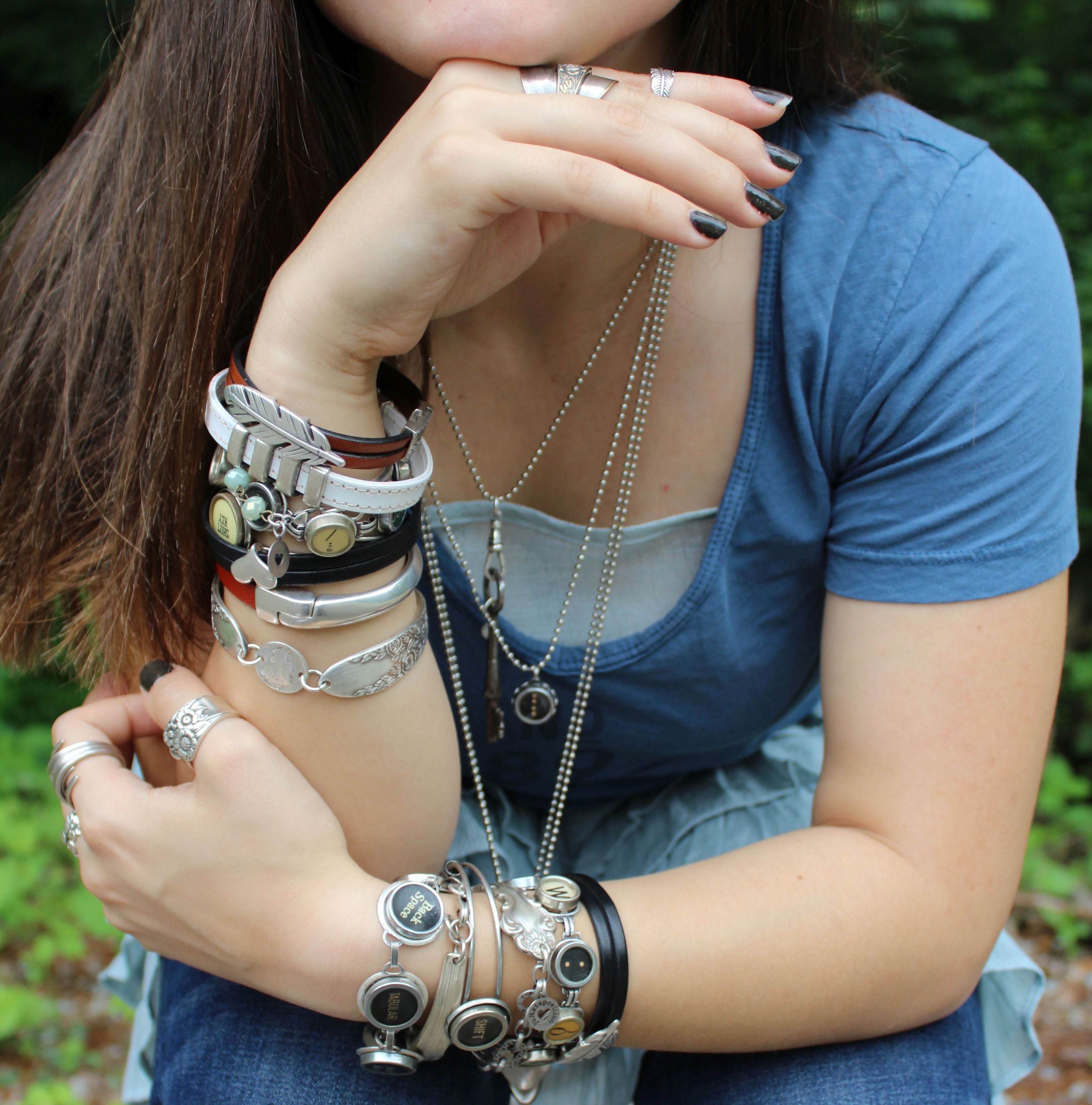 Typewriter key necklace hot sale