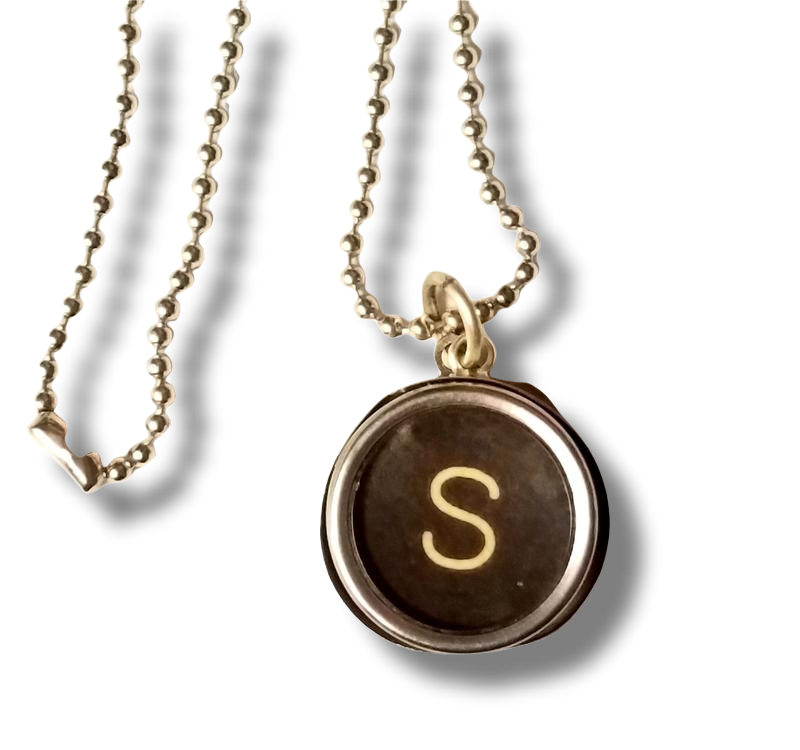 Typewriter key necklace deals