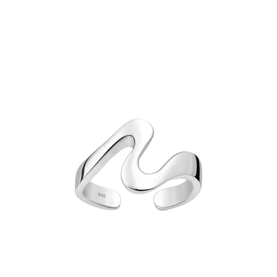 silver wave sterling adjustable toe ring